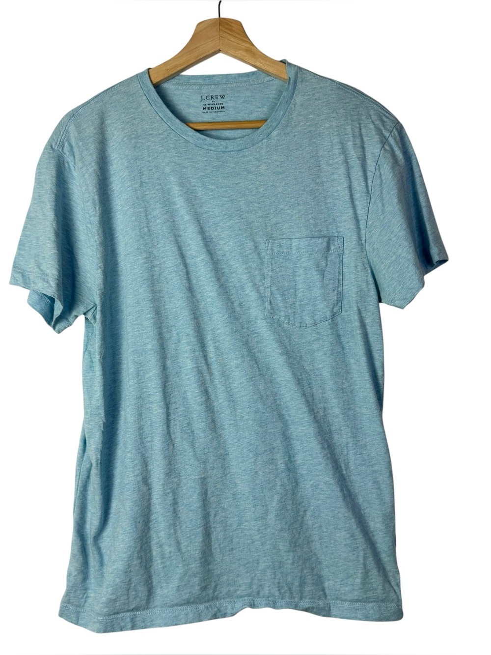 J. Crew Light Blue Slim Washed Cotton Short Sleeve T-Shirt M